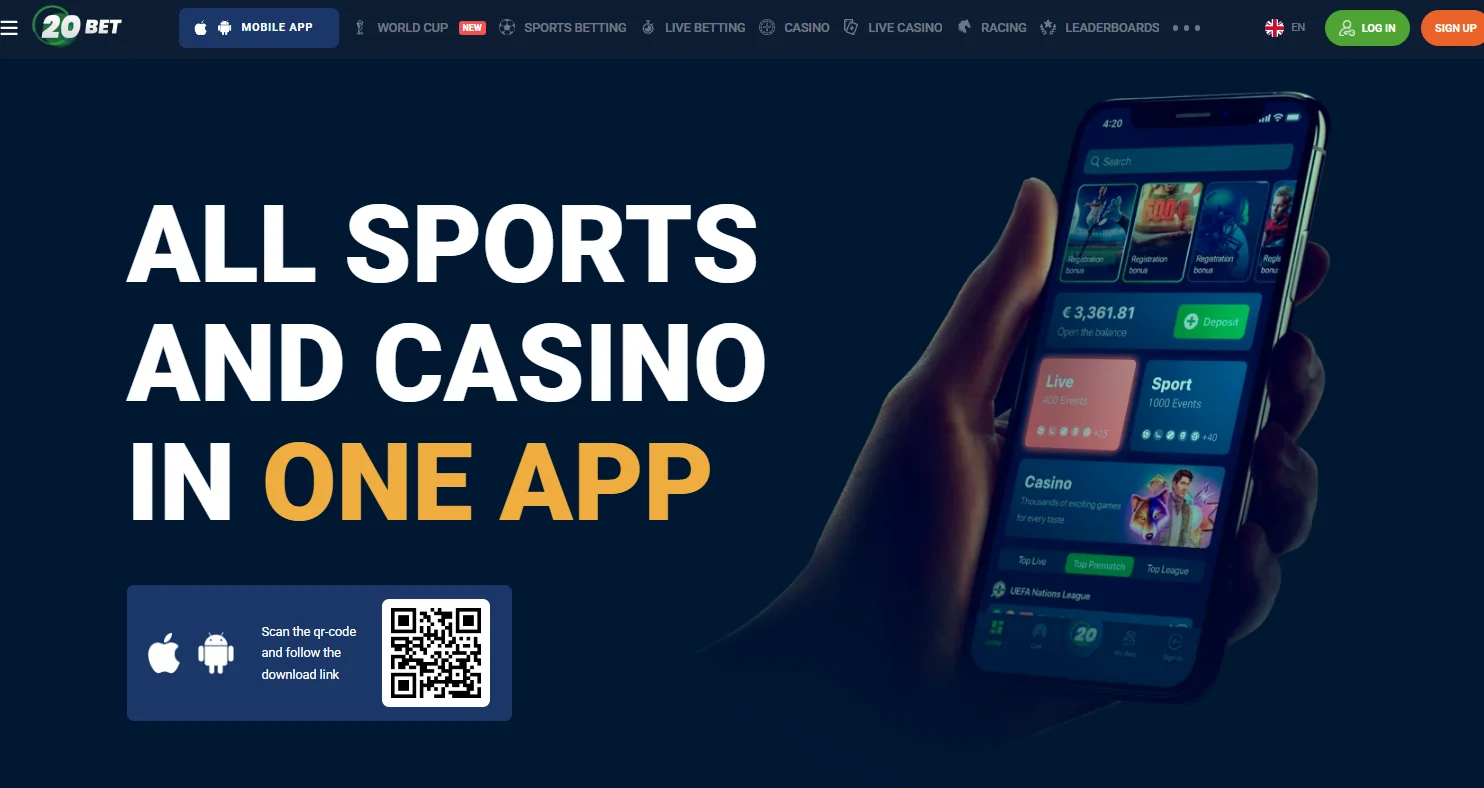 20Bet mobile app experience