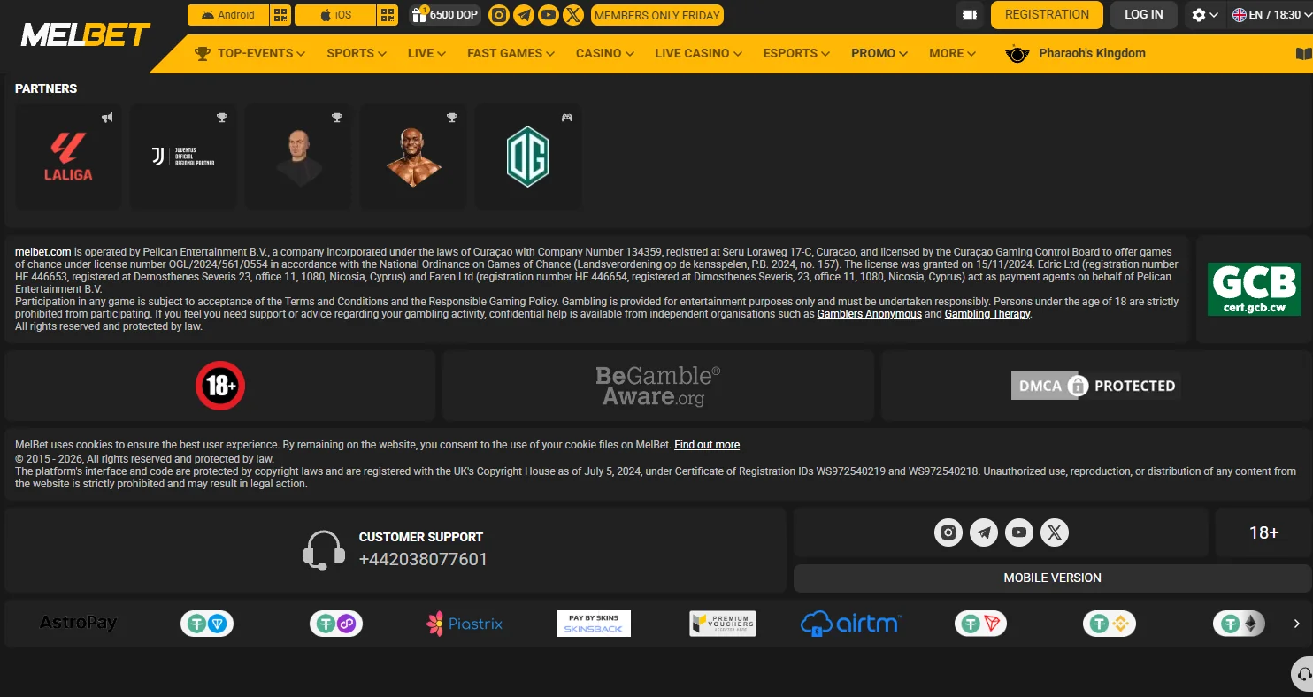 Melbet deposit and withdrawal options