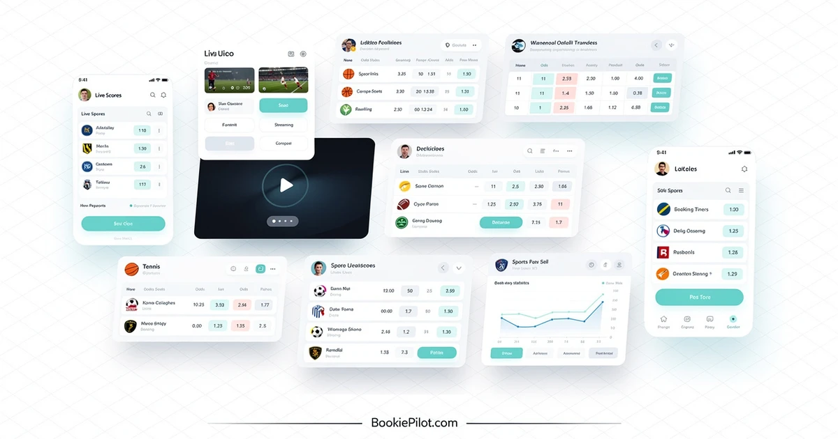 Odds display board comparing decimal odds margins across top sportsbook operators