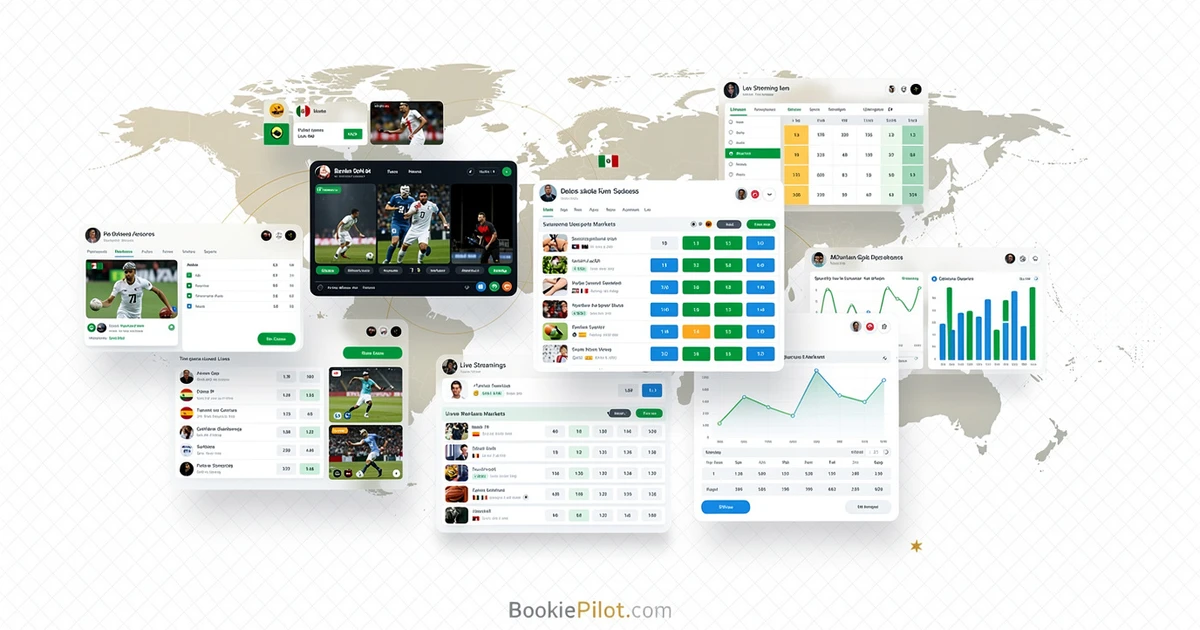 Latin American landscape representing online sportsbooks in Brazil, Mexico, Colombia and across LATAM