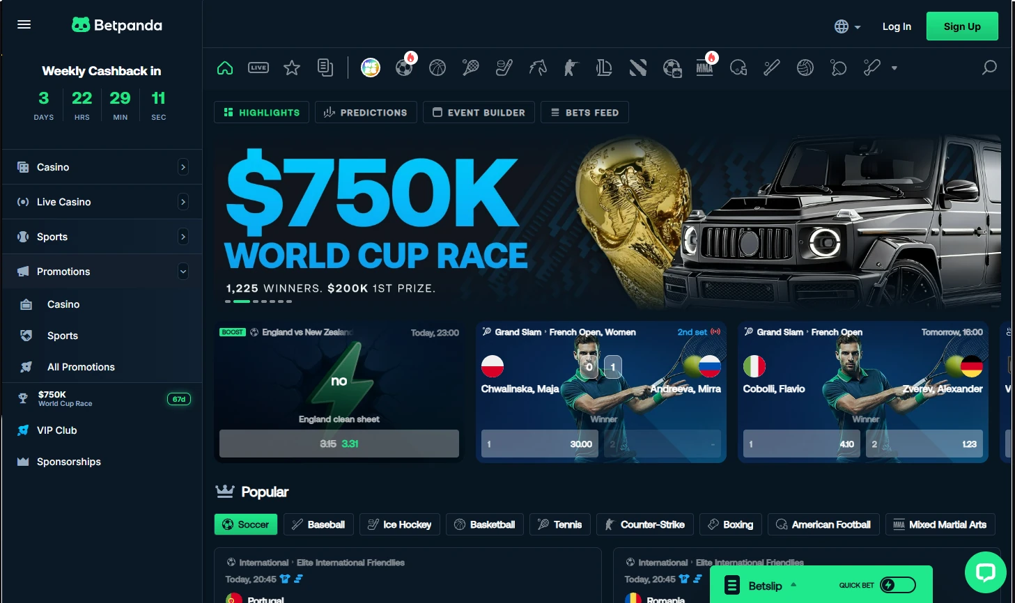 BetPanda website screenshot